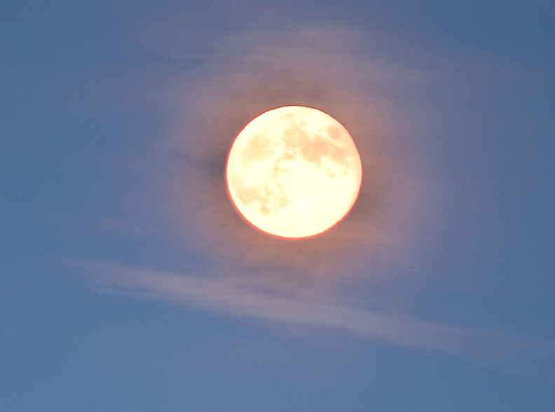 moon with 200mm lens
